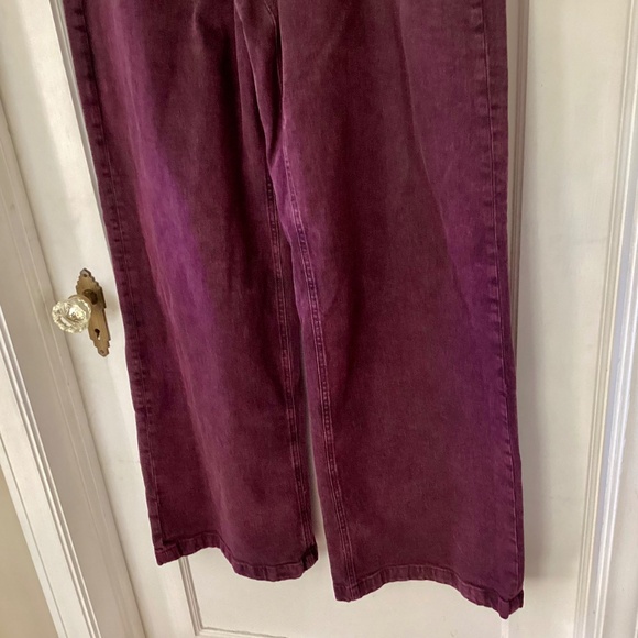 GAP High Rise Stride Wide-Leg Jeans Purple Red Size 32 14 Tall Fall Denim Wide - Picture 5 of 16
